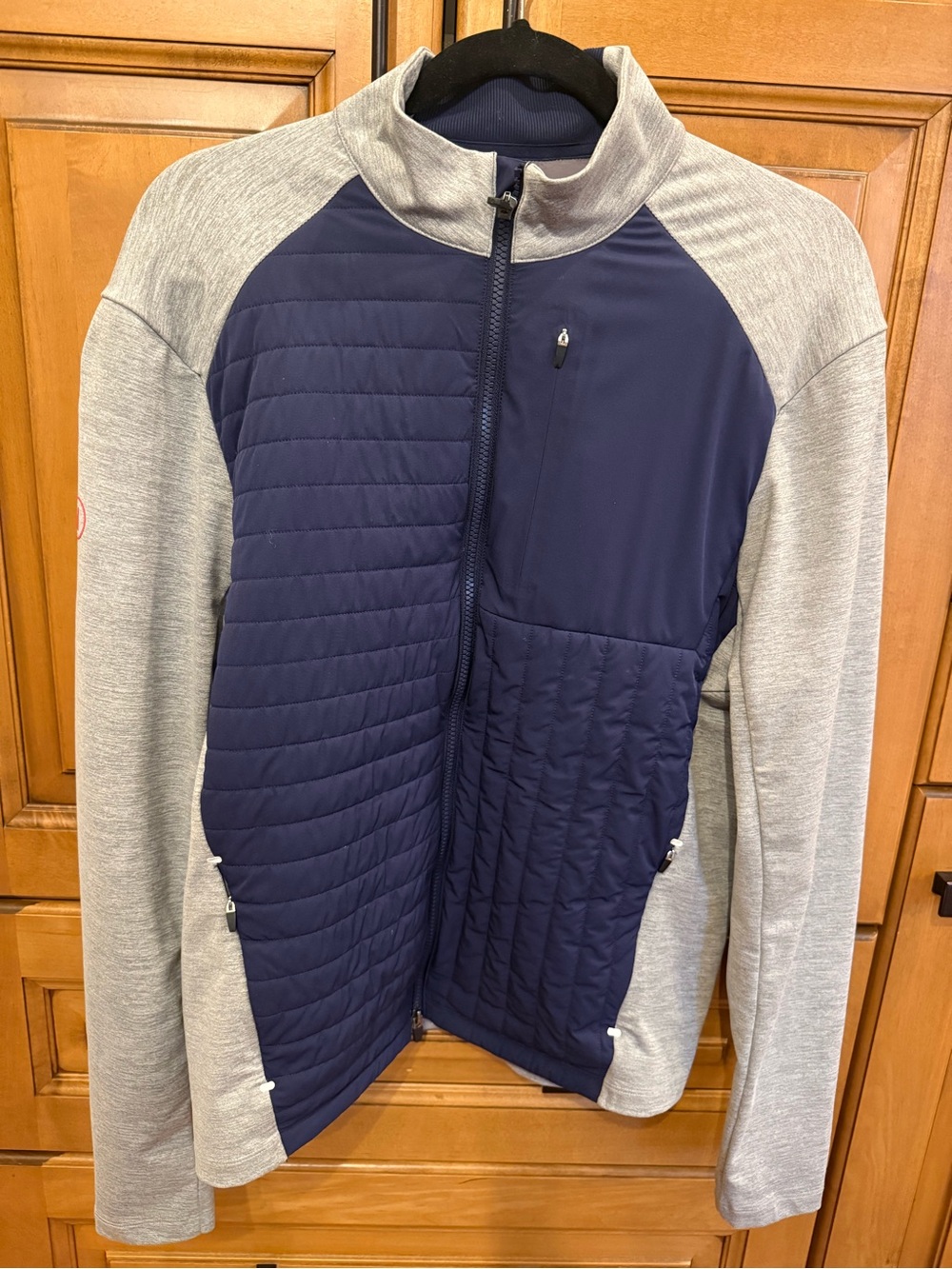 johnnie-O Performance Jacket in Navy and Gray Trim